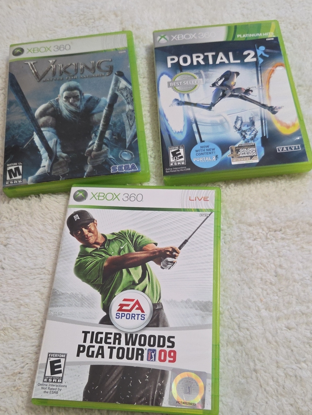 XBOX 360 SET OF 3 VIDEO GAMES